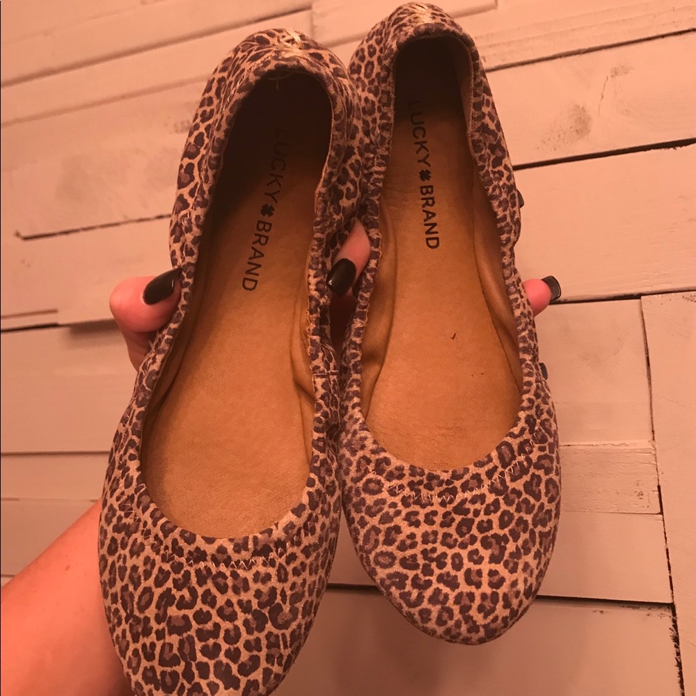 Lucky Brand Women’s Cheetah Ballerina Flats